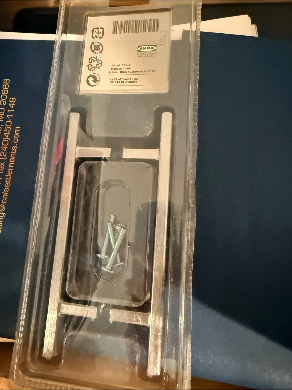 IKEA EKEBODA Cabinet Drawer Pull Handle 150mm Brushed Nickel NEW Sealed